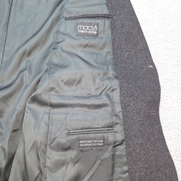 Vintage Macy's Club Room Blazer Mens 46L Gray 100% Camel Hair Blazer - Picture 3 of 10